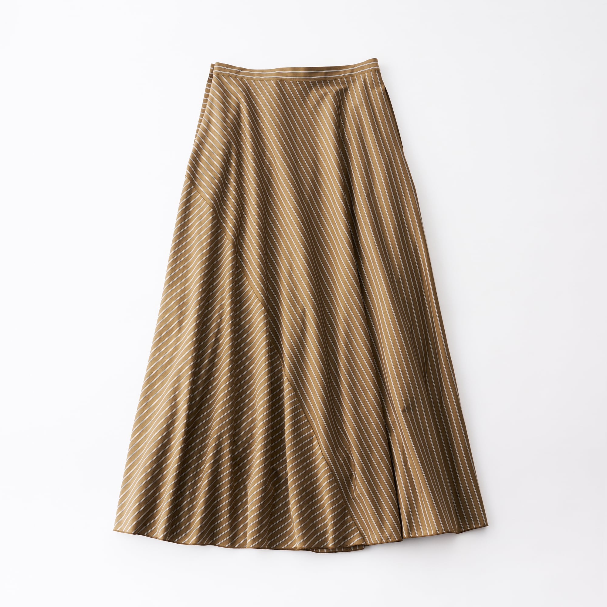 Super High Gauge Stripe Jersey Flared Wrap Skirt | GGG ONLINE STORE