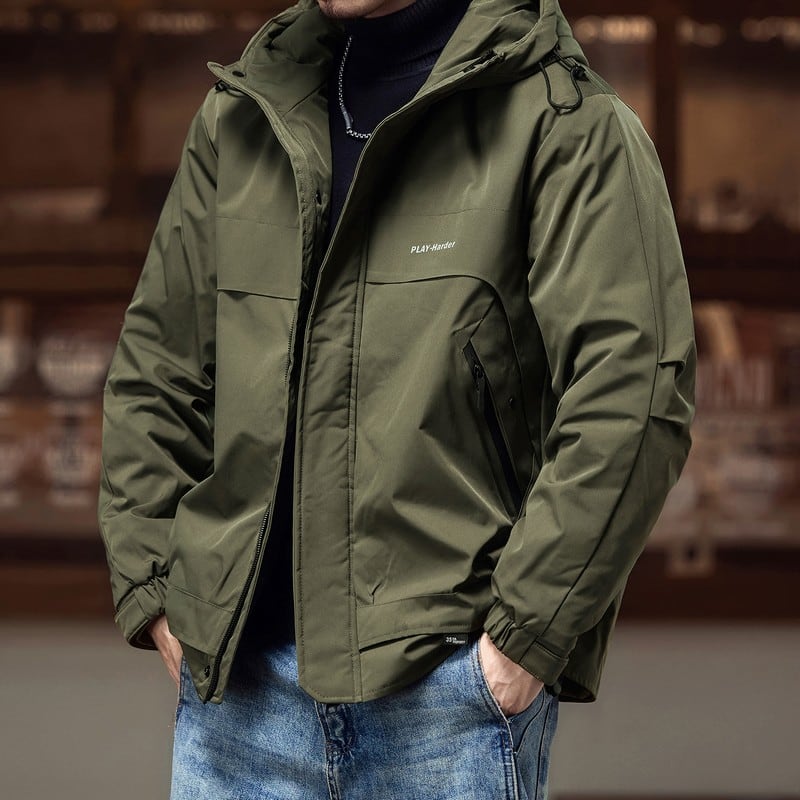 フィットフード付きダウンジャケット D0051