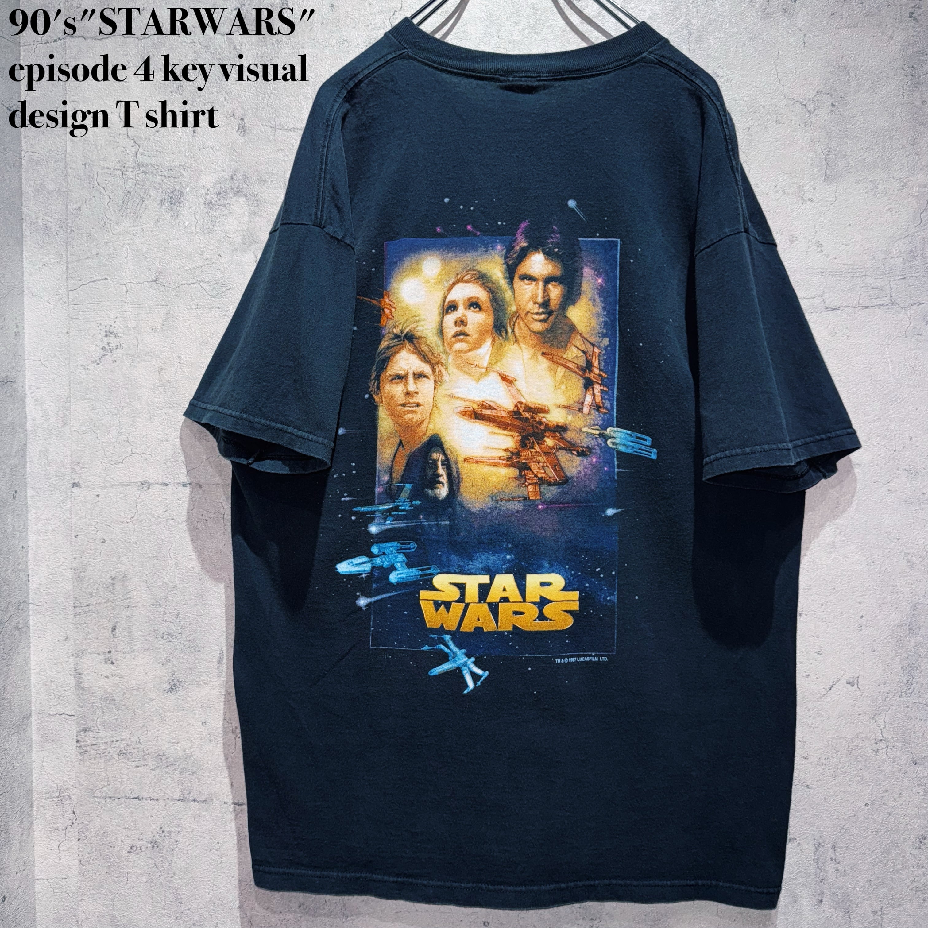 90's"STARWARS"episode 4 key visual design T shirt