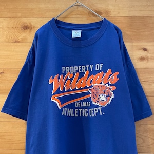 【JERZEES】WILDCATS  Tシャツ ベースボールロゴ XL ワイルドキャッツ US古着 アメリカ古着