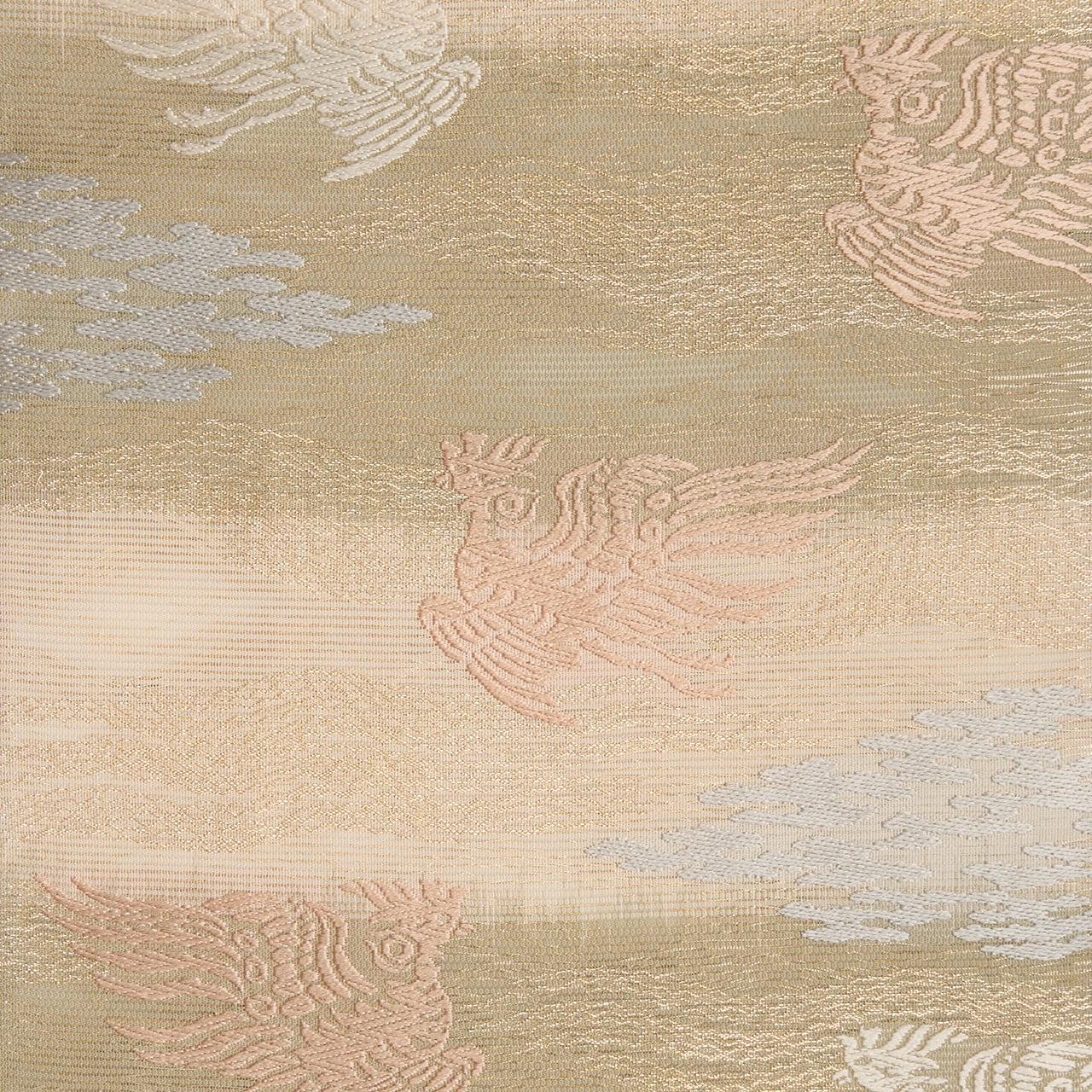 段変わり霞に鳳凰文 夏唐織紗袋帯【未着用品】 | かわの屋