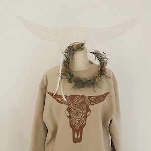 otona sweat【 cow skull 】大人用 カウスカル スウェット CBIGサイズ