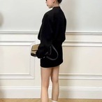 Sweatshirt top and high-waisted mini skirt setB (ME368)