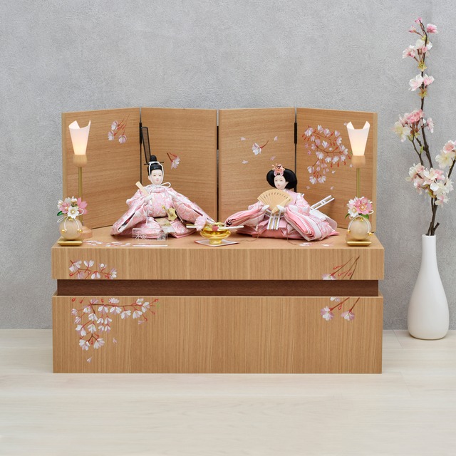 雛人形 親王飾り【伊桜里】収納上手｜おしゃれ｜かわいい｜モダン｜コンパクト