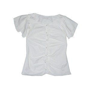 kristina ti    stretch poplin frill shirt