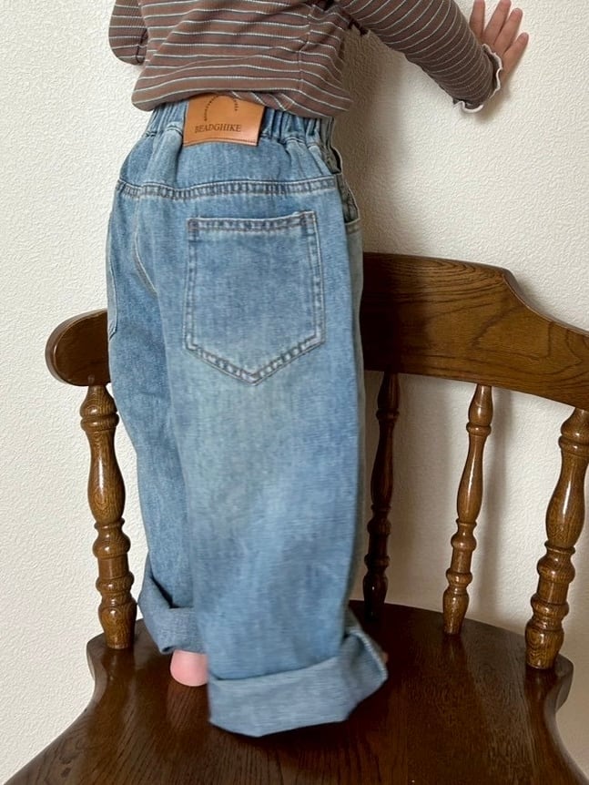 【一部即納】(80 ~ 130) 履くだけで「即おしゃ見え!」 シルエットデニム|通園OK - blue select