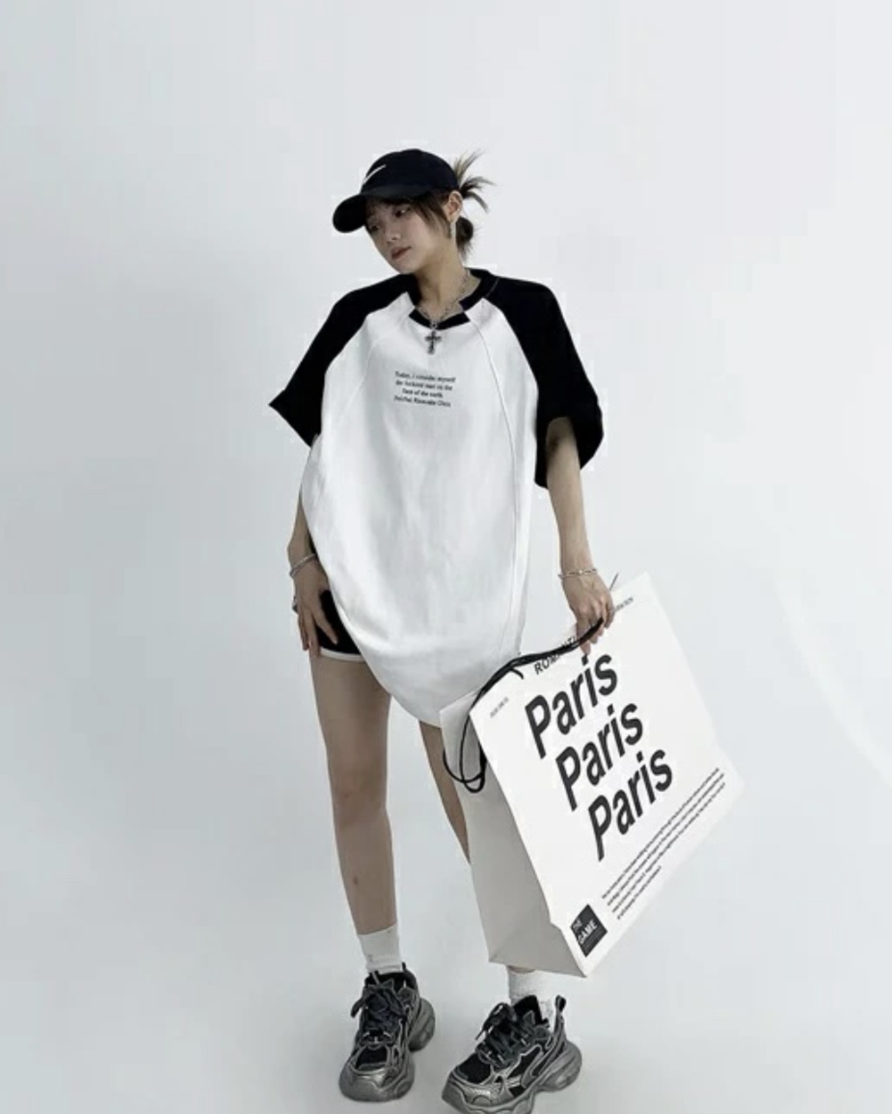 OISIS016 ウェイストウッドラグランスリーブTシャツ