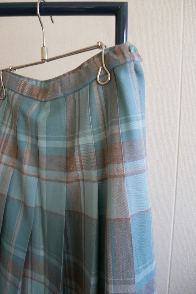 US PENDLETON pail blue check skirt