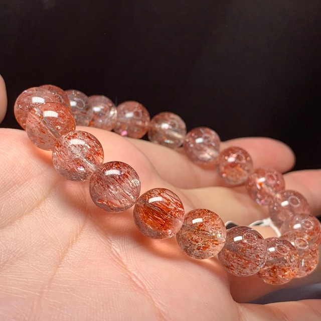 燃える炎の様なレッドレピドクロサイトインクォーツブレスレット