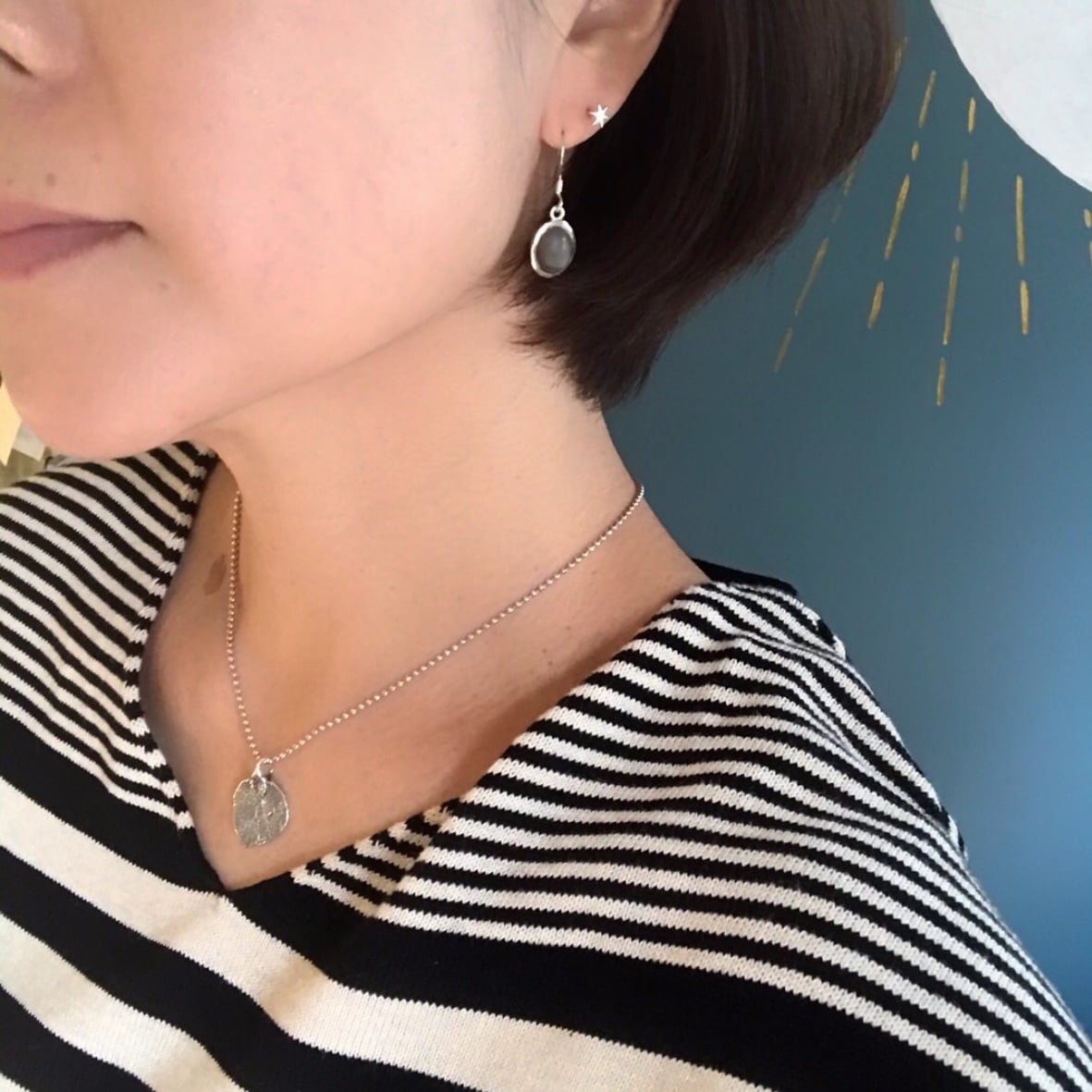 ブラック ムーンストーン オーバル フックピアス | 【公式通販】鎌倉の