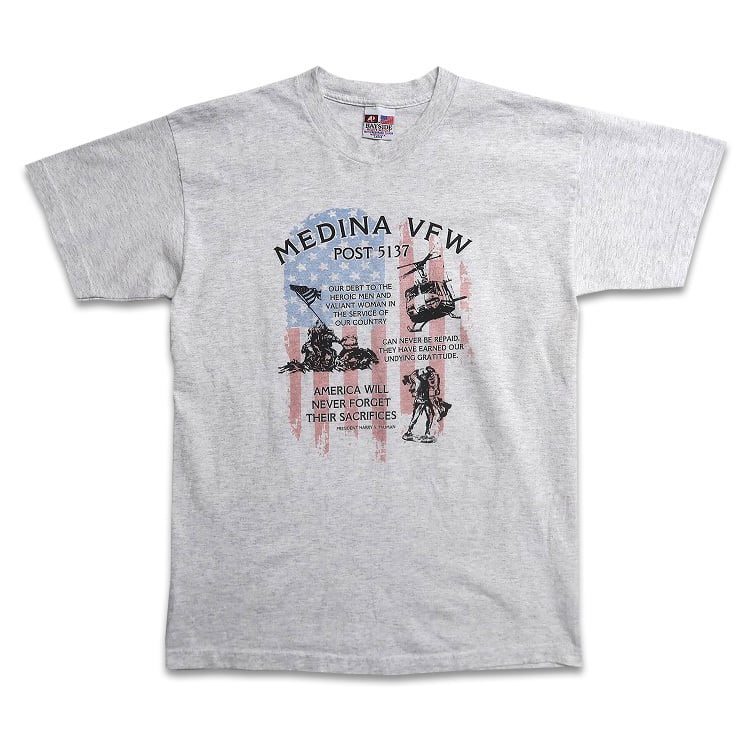 古着 90年代 USA製 ARTEX 星条旗 空軍基地 プリントTシャツ シングル