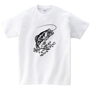 選べるデザイン ブラックバス釣り 線画 バス釣り Tシャツ rf26 半袖・長袖 ルアーフィッシング 釣り好き 釣り人 誕生日 父の日 敬老の日 ギフト プレゼント