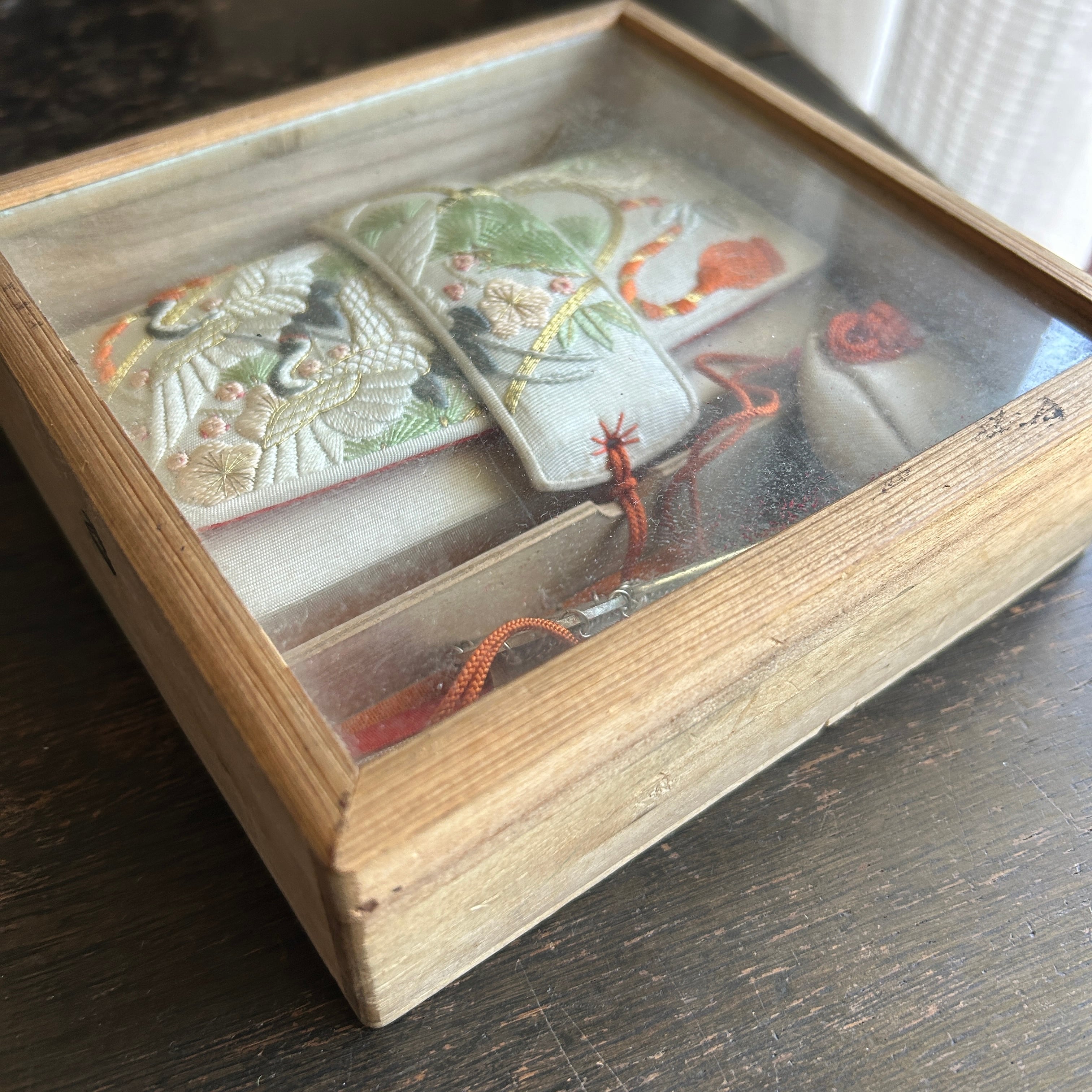 アンティーク 昭和初期の花嫁筥迫 双鶴に軍配 | bonbidou22