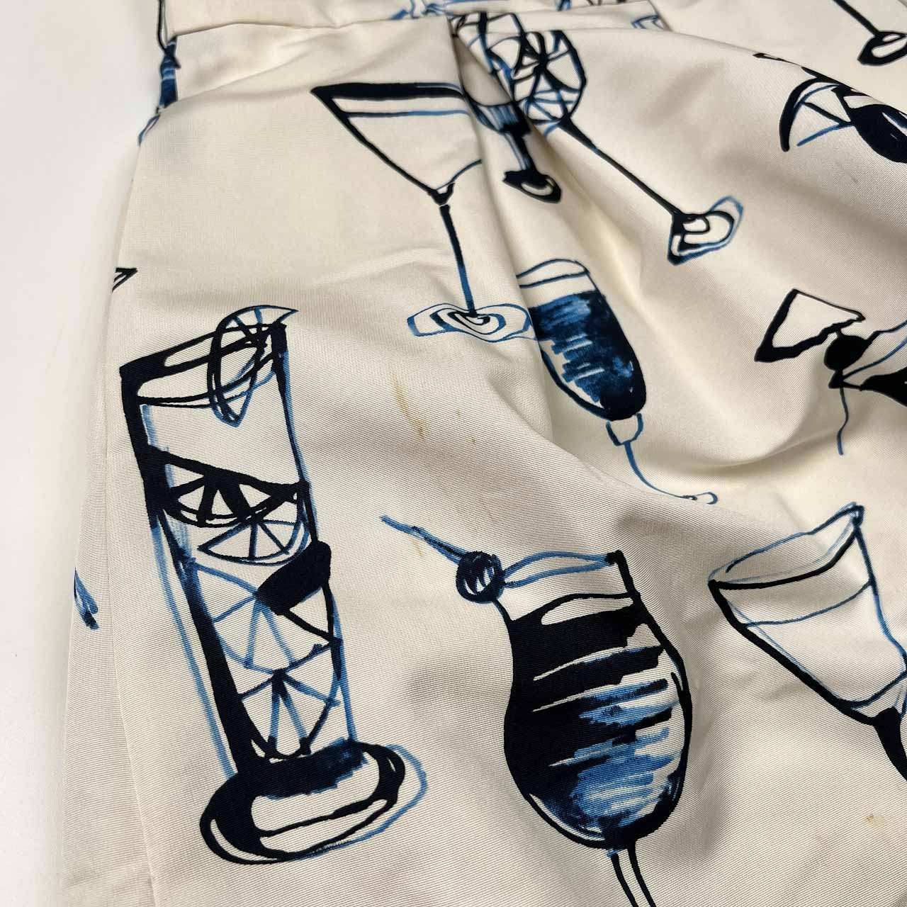 エムズグレイシー M'S GRACY カクテル柄 総柄 ノースリーブ ワンピース サイズ 38 /ホワイト