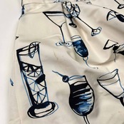 エムズグレイシー M'S GRACY カクテル柄 総柄 ノースリーブ ワンピース サイズ 38 /ホワイト