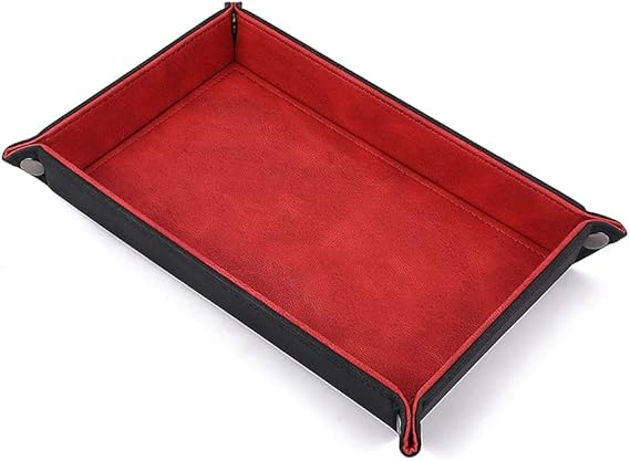 レザートレイ 小物入れ アクセサリートレイ 小物トレー 折り畳み式 こ