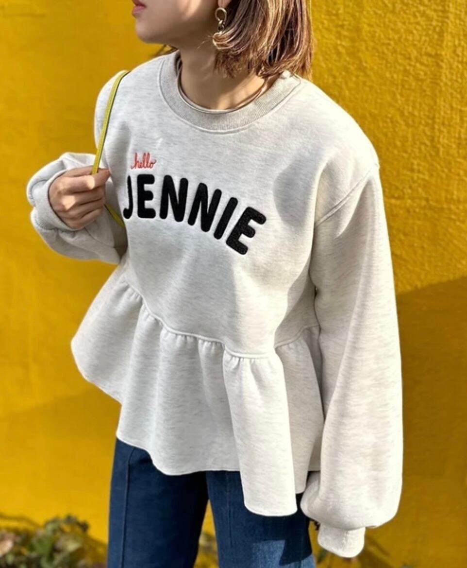 3color / ボリュームスリーブペプラムトップス