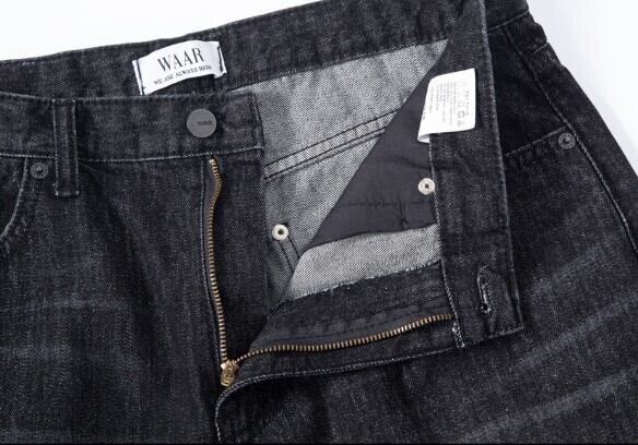 ☆SEVENTEEN エスクプス 着用！！【WAAR】M253 Wide Denim Pants_Black