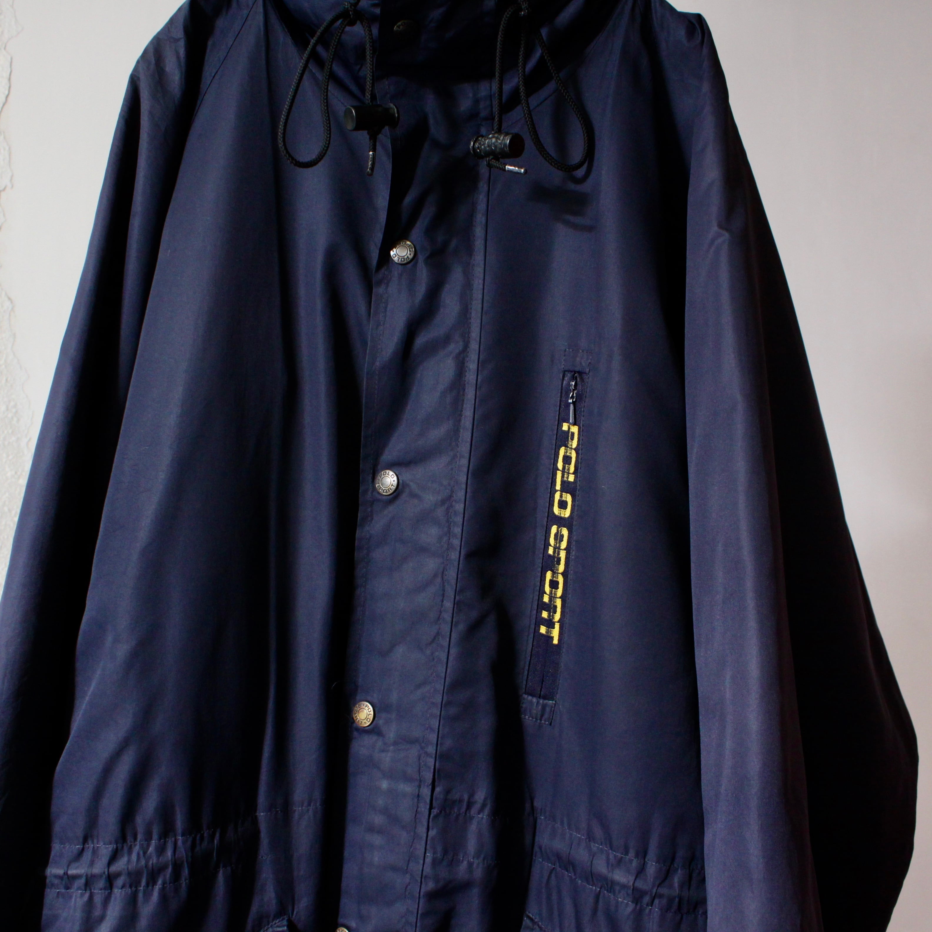 0926. 1990's polo sport M-51 type parka ネイビー × イエロー ポーラ