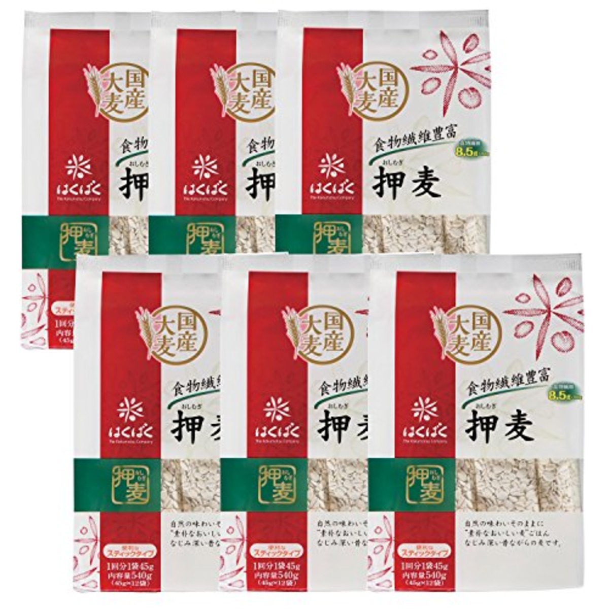 はくばく 押麦 個包装 540g×6袋 | umami stock