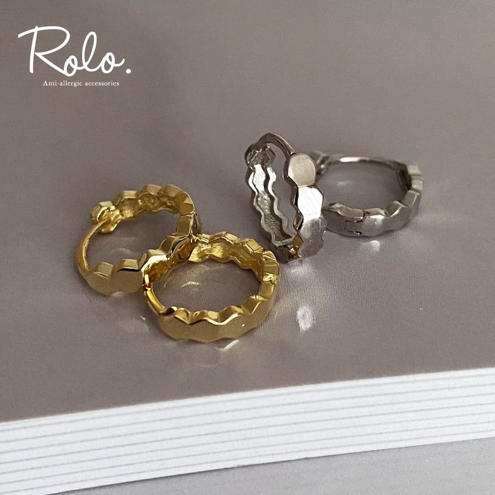 六角形miniフープピアス シルバー925 | Roloshop BASE店
