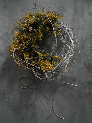 mimosa wreath ミモザ リース