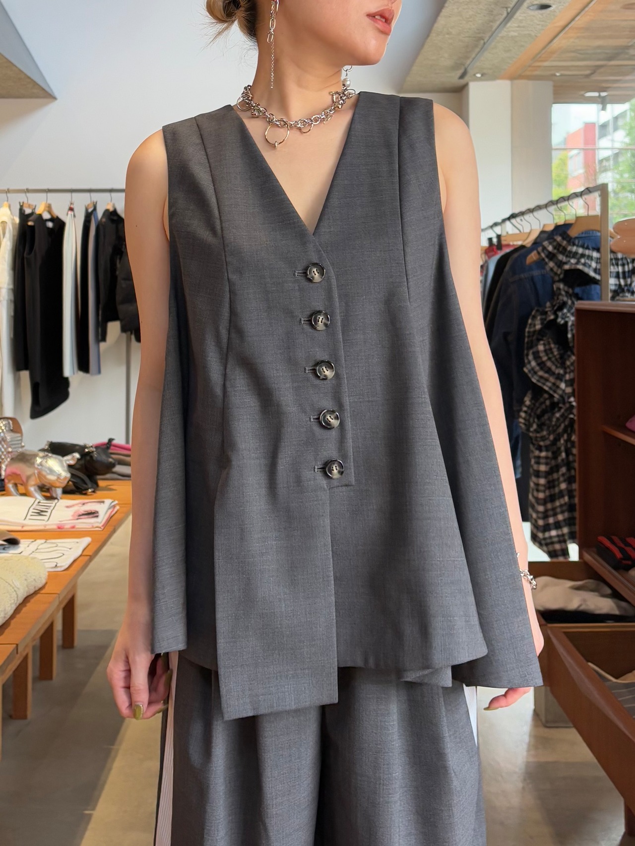 【25AW】ENFOLD エンフォルド / FLARE VEST - 1