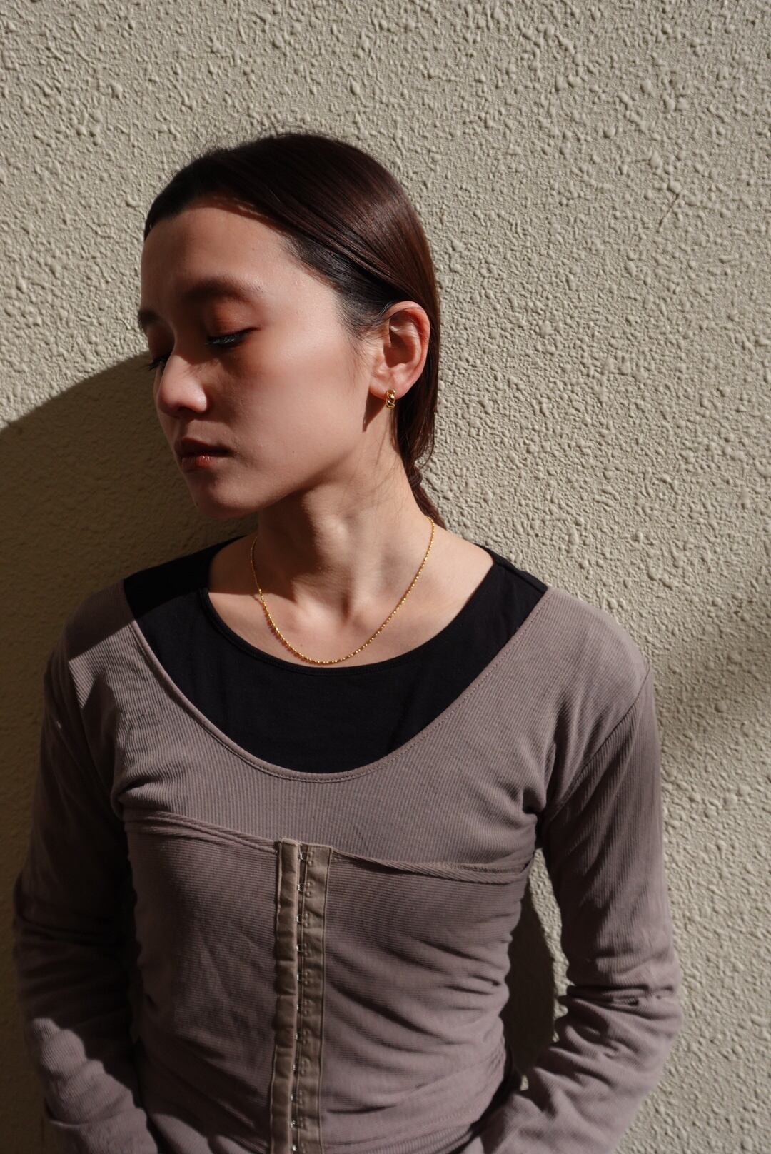 bustier set tops 【beige】 | quūi
