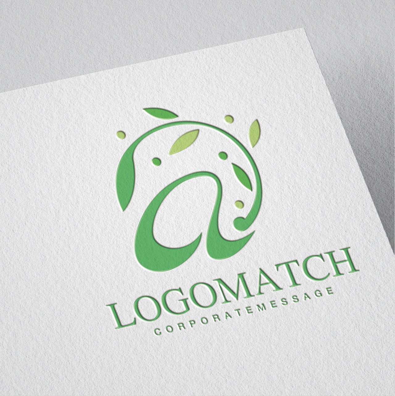 優雅な曲線を描く植物のaのロゴ