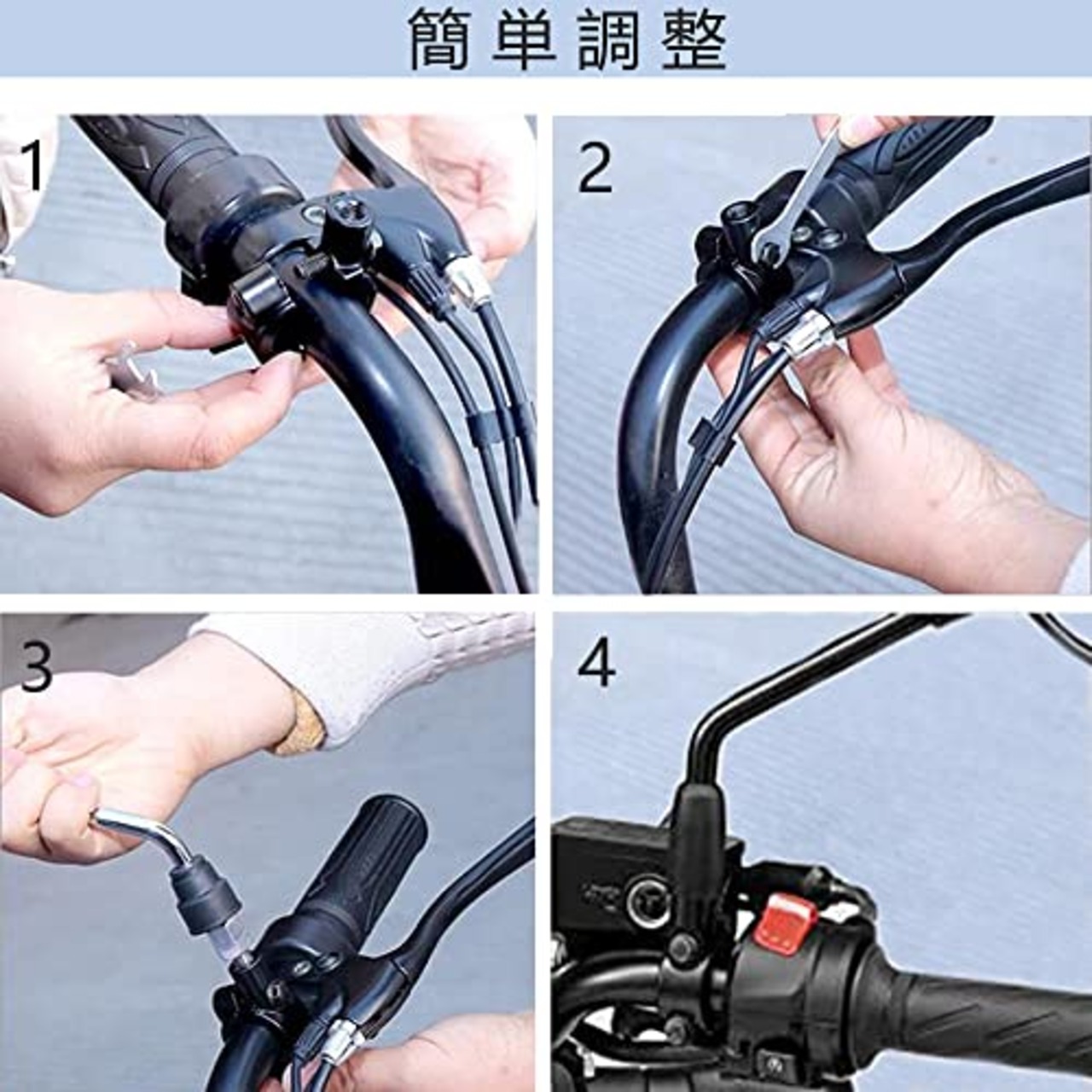 YFFSFDC バイク ハンドル ミラー ホルダー 22mm 汎用 マウントホルダー アダプター クランプ 穴あけ不要 2個セット (ブラック 8mm 正ネジ)