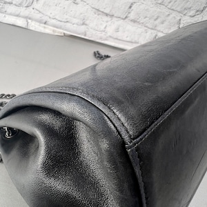 CHANEL シャネル 2.55 ターンロック レザー ショルダーバッグ 黒 A-13983