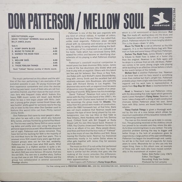 Don Patterson / Mellow Soul [PR7510] - 画像2