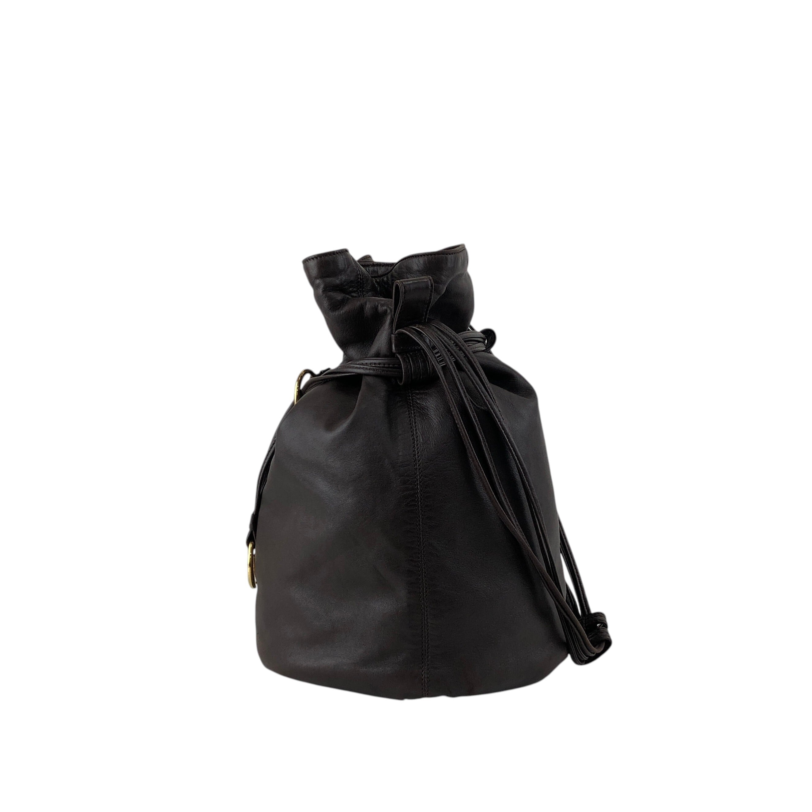 LOEWE ロエベ ショルダーバッグ ブラウン アナグラム ナッパレザー