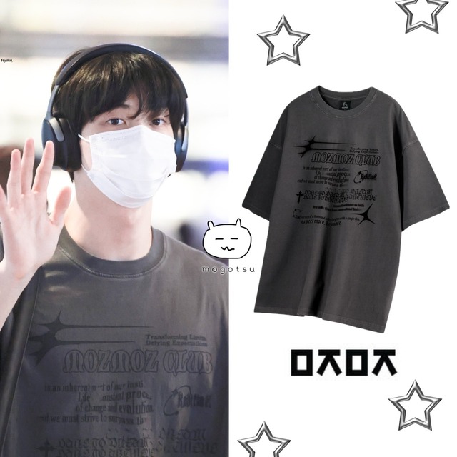 ★TXT スビン 着用！！【MOZMOZ】ピグメント トランスフォーミング オーバーフィット 半袖Tシャツ＿4color