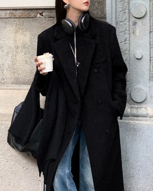 ミニマルウールロングコート 3color A0765