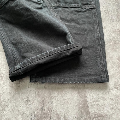 メキシコ製 ブラック ダブルニー Carhartt B01 BLK 36×34 詳細写真5