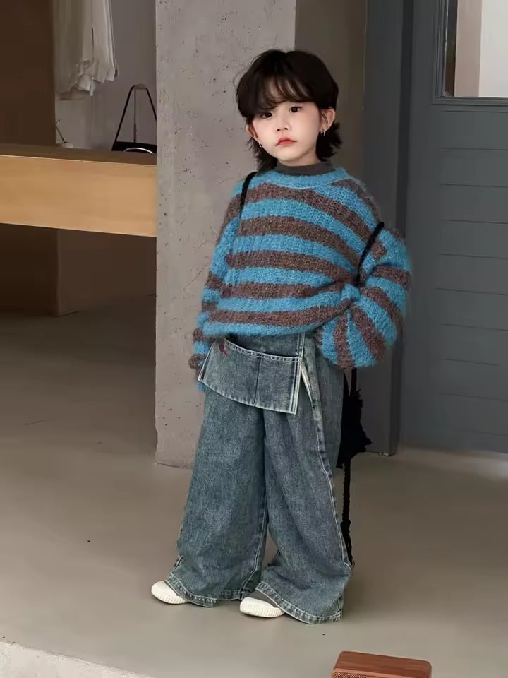 ボーダーニットトップス