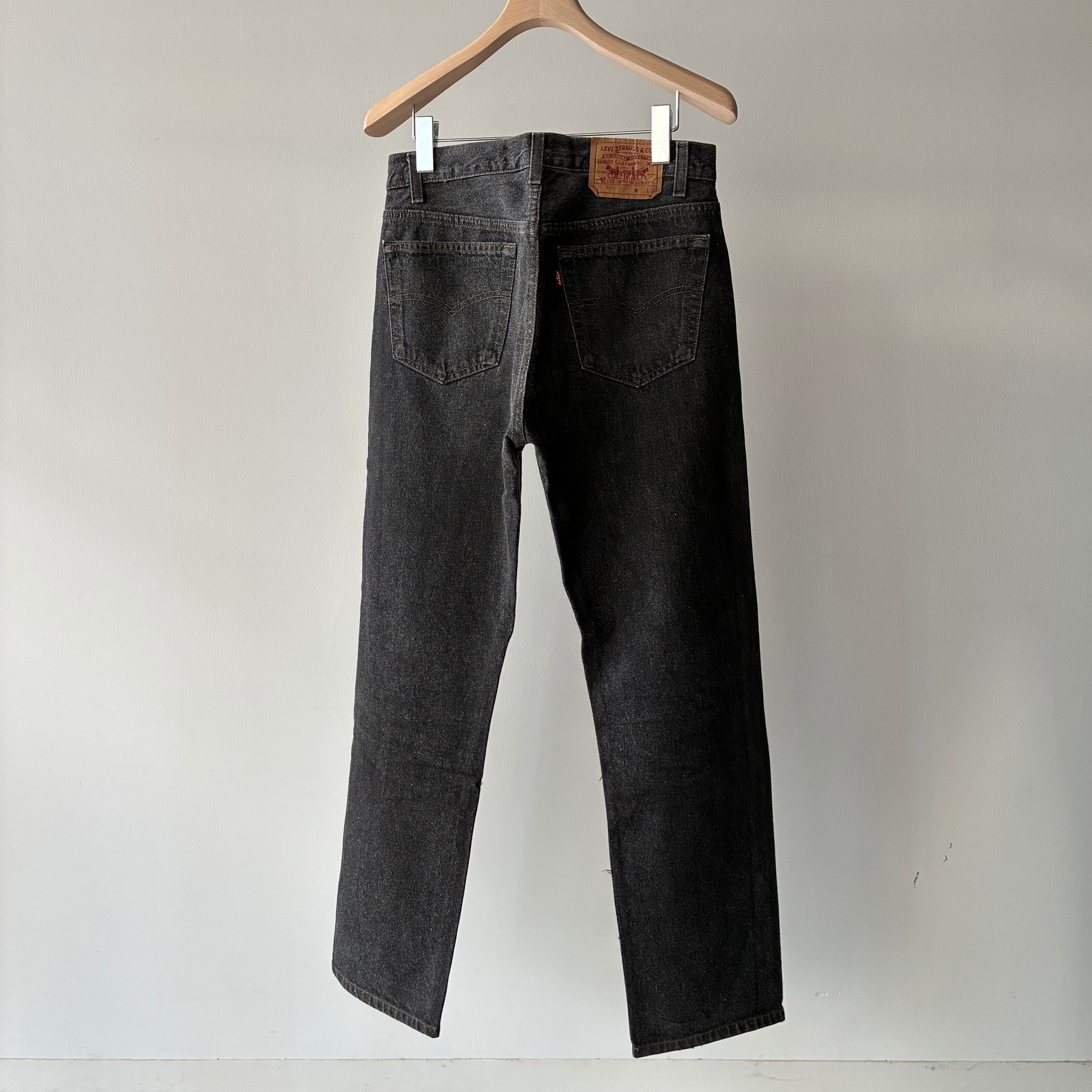 1990's Levi's 501 Yarn Dyed Black Denim Pants W31-L34 (W31-L30