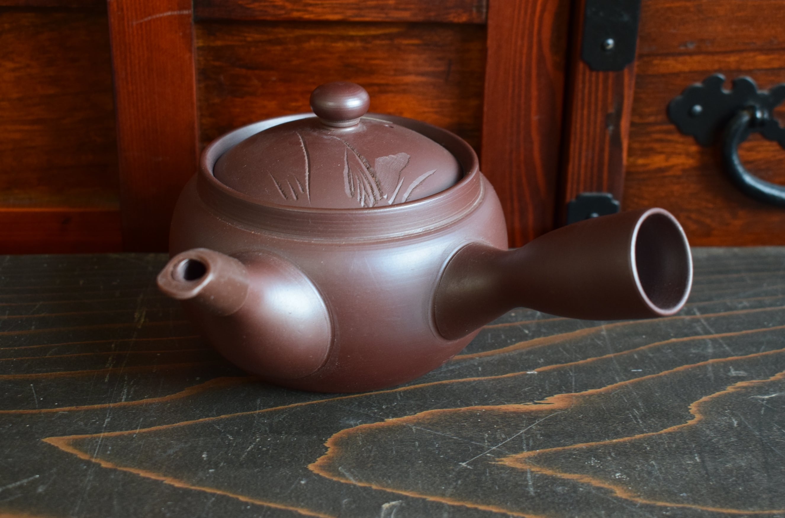 急須 萬古焼 深蒸し茶用 3号 容量:約540㏄ ＿ Banko ware teapot