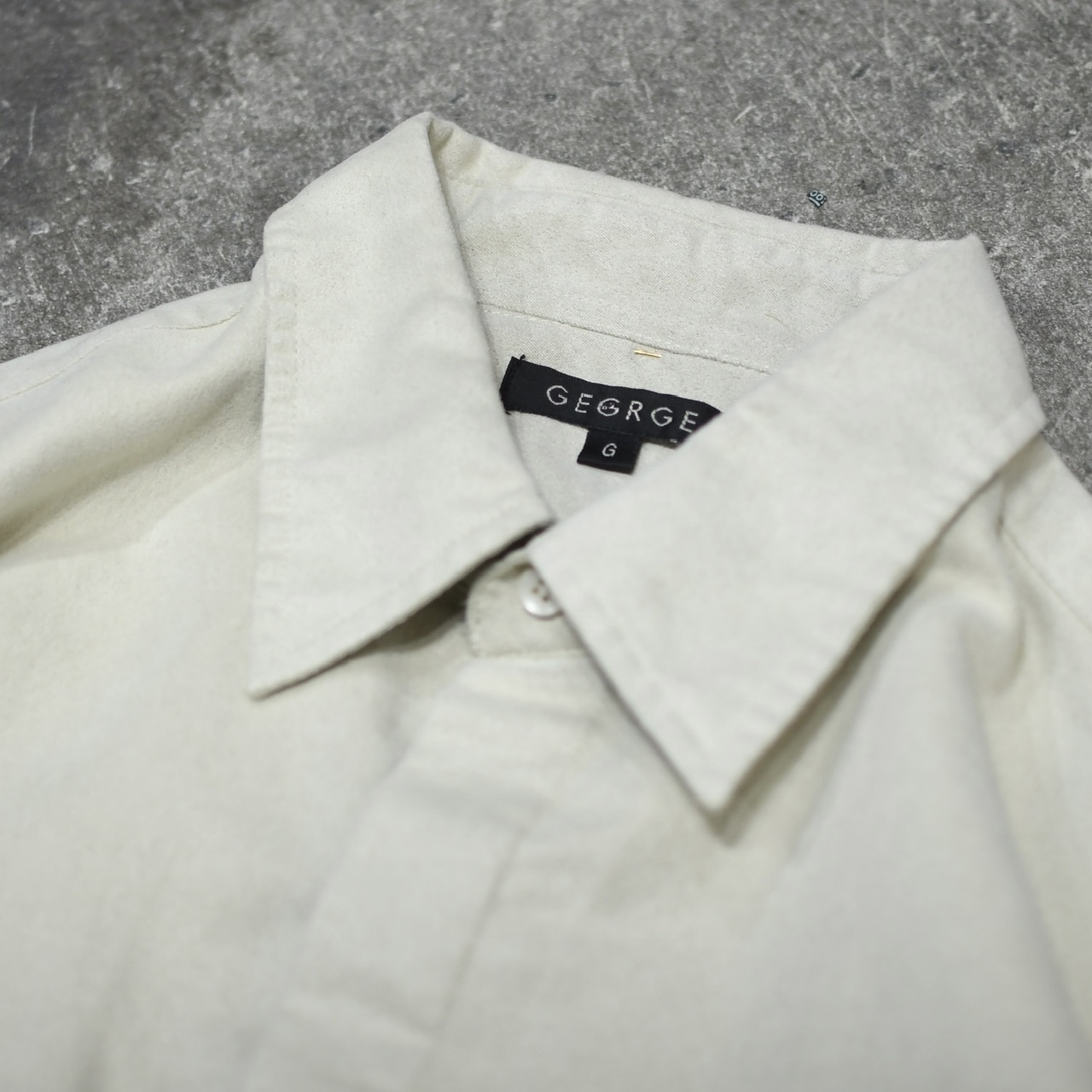 GEGRGE fake suede shirt cream