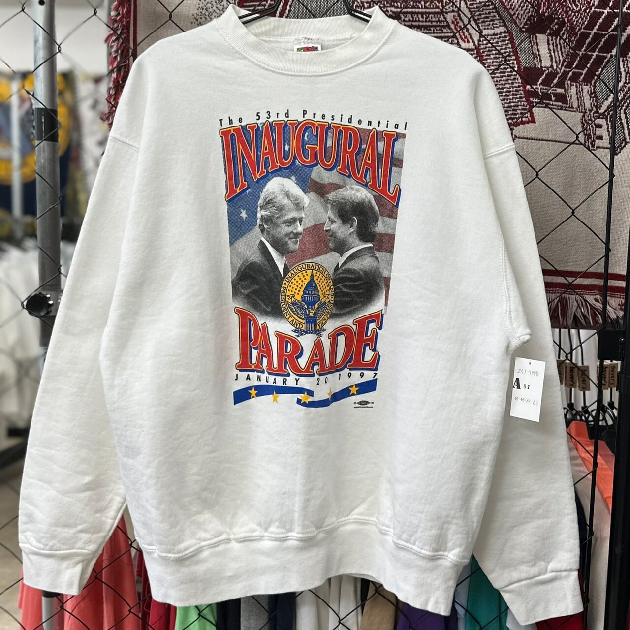 ヴィンテージ　Hanes　スウェット　プルオーバー　星条旗　USA　90s