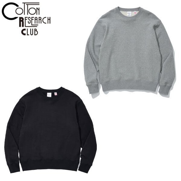 COTTON RESEARCH CLUB コットンリサーチクラブ スエット 長袖 無地 日本製 Loopwheel Terry Crew Neck