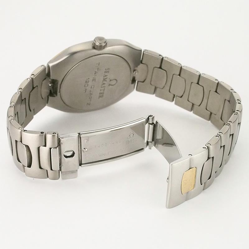 オメガ OMEGA シーマスター ポラリス チタン クオーツ 120M 電池交換済