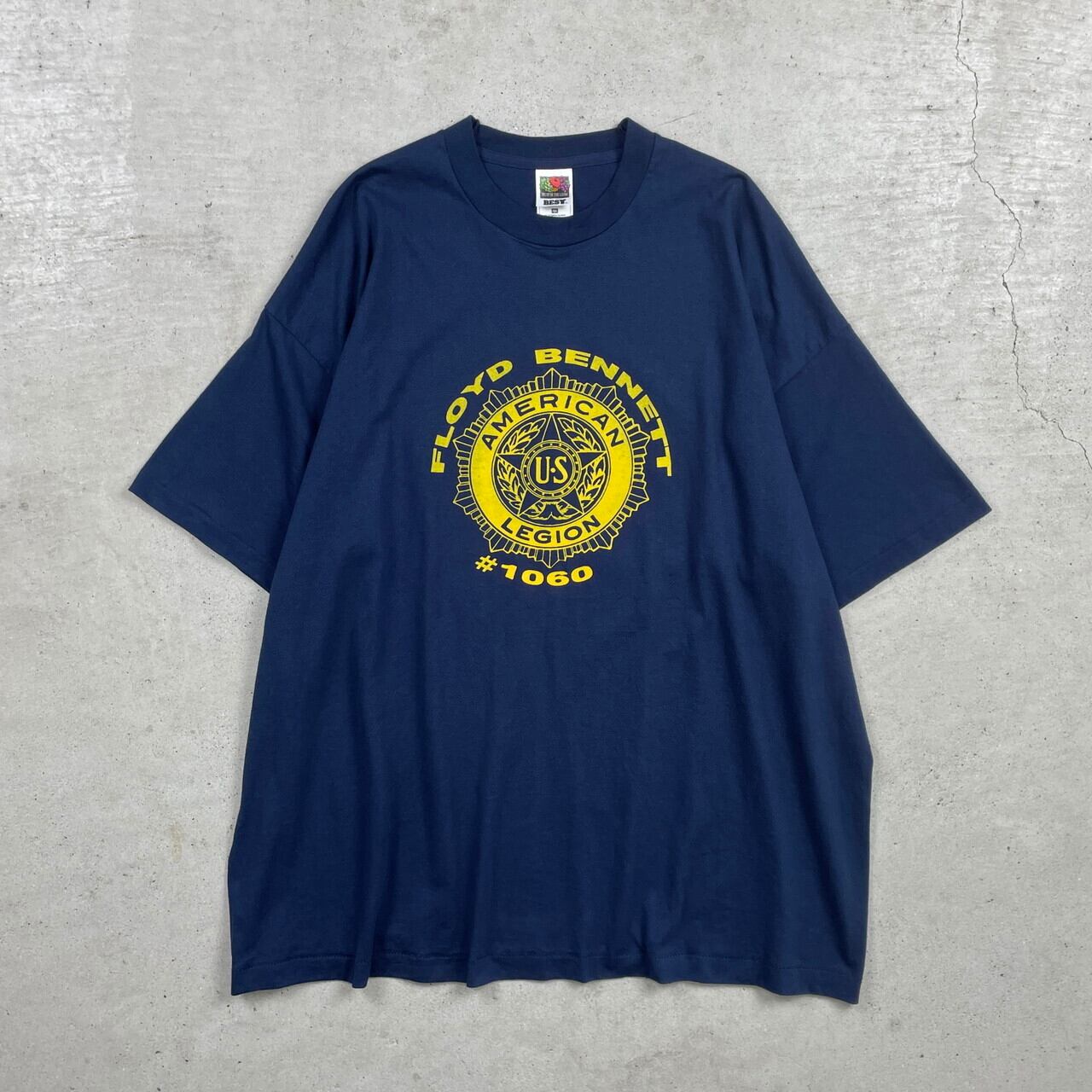 90〜00年代 USA製 FLOYD BENNETT AMERICAN LEGION ロゴプリント T 
