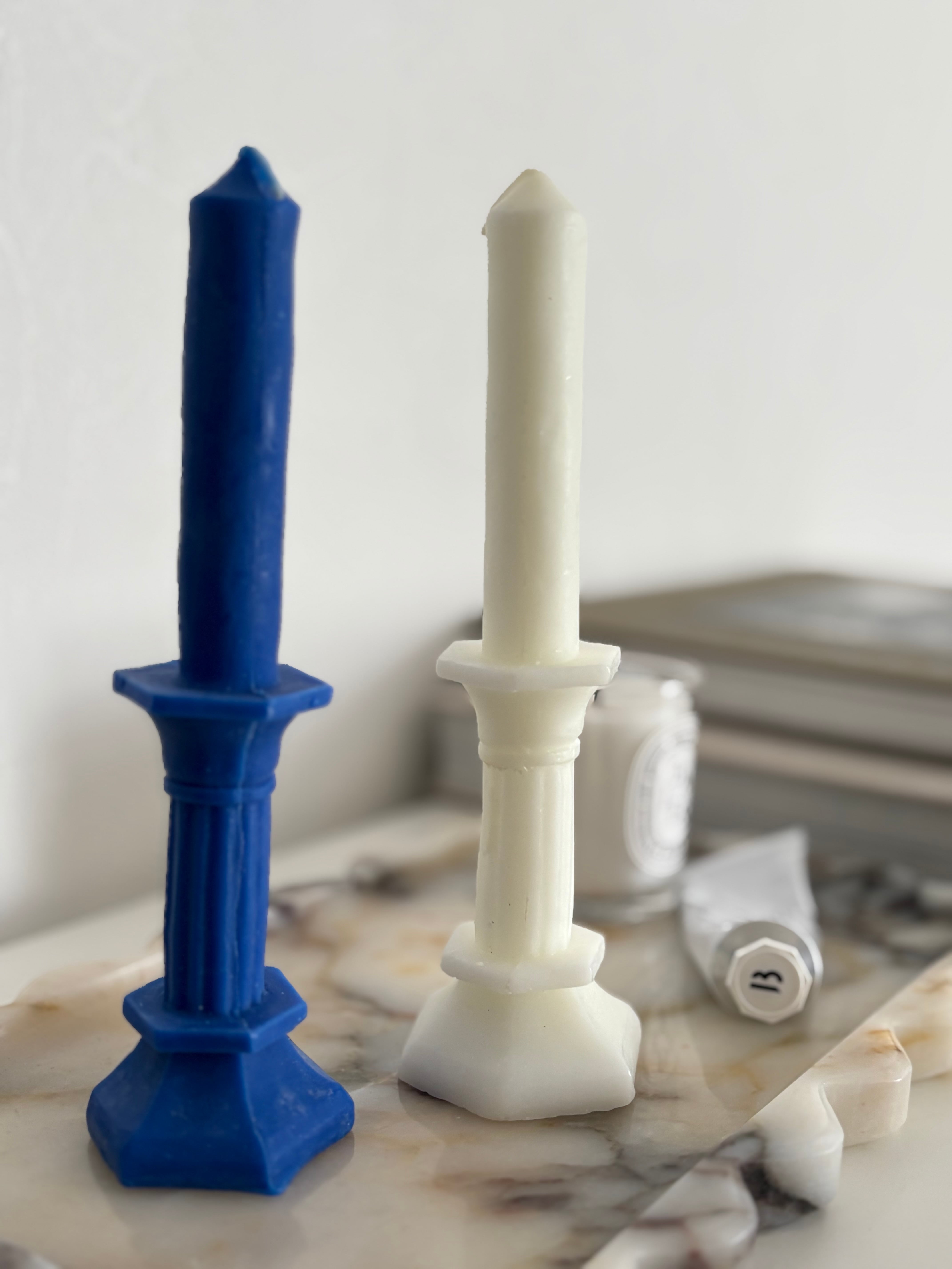 candle set／blue×white／orange×olive | Lili HOME 海外インテリア