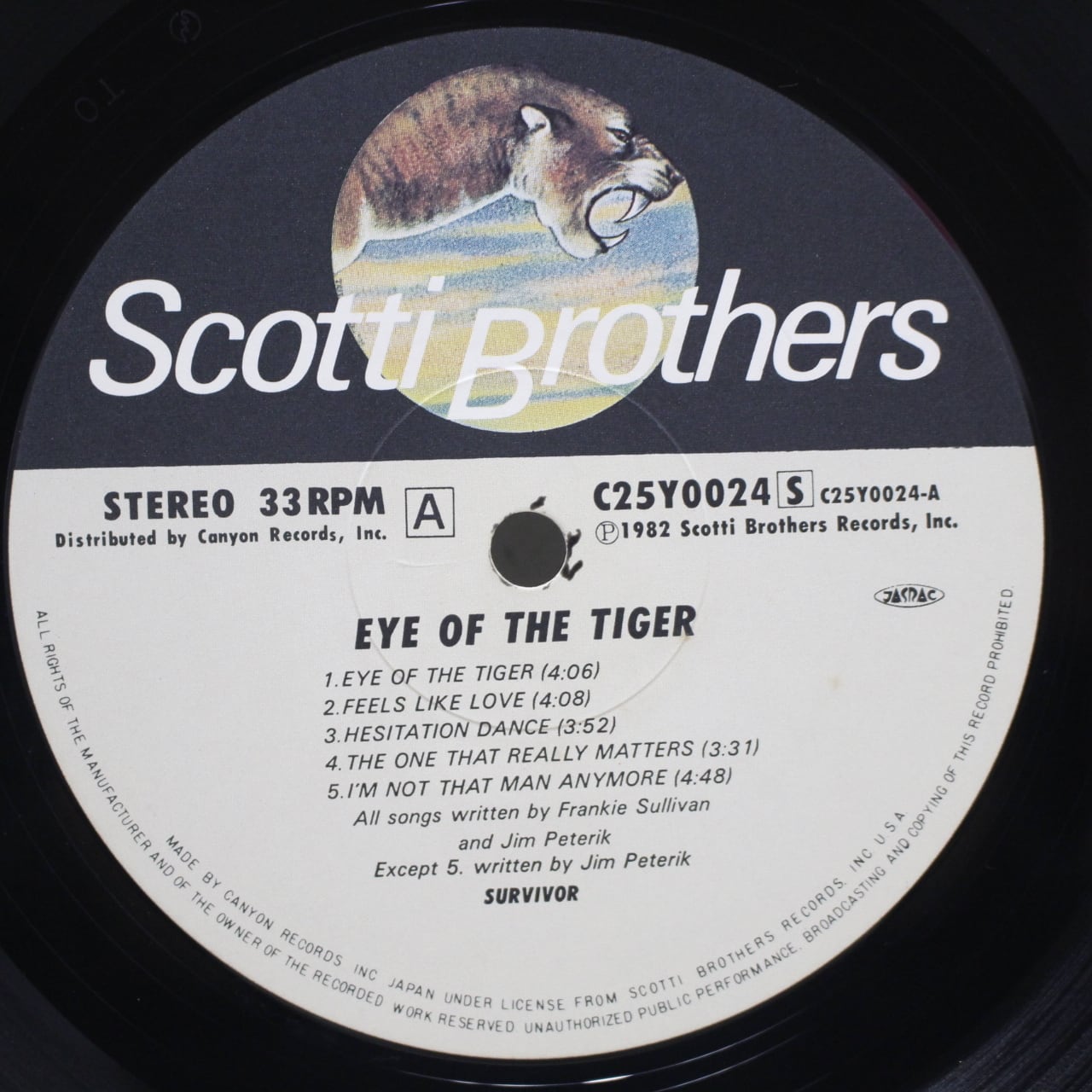 Survivor / Eye Of The Tiger [C25Y0024] - 画像3