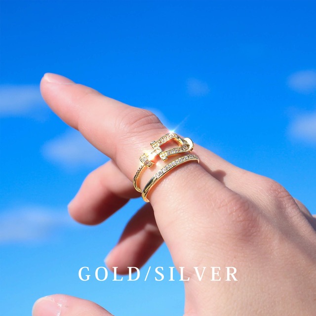 Iced Out Horseshoe Ring MR2-50