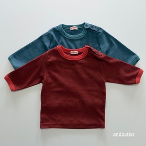 送料無料【予約】ANDBUTTER/Jr Snap 3/4 T