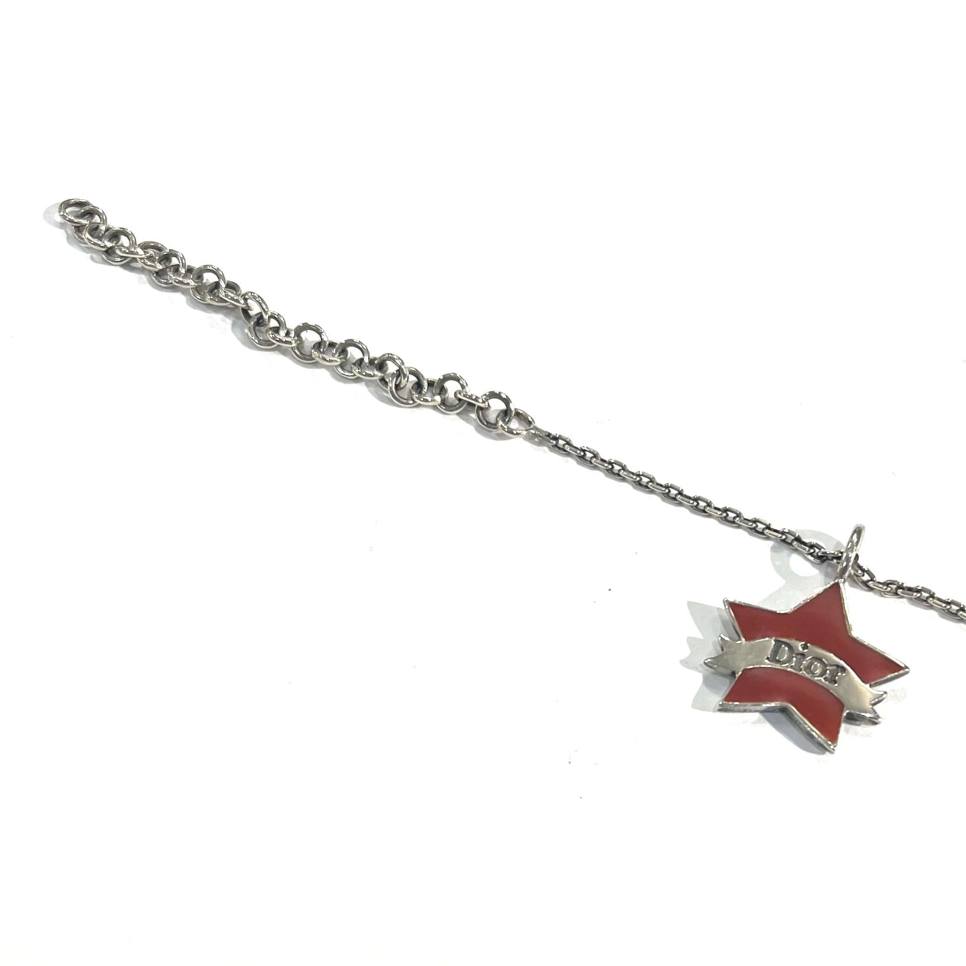 Christian Dior】 Dior 星ロゴ シルバー925チェーンブレスレット