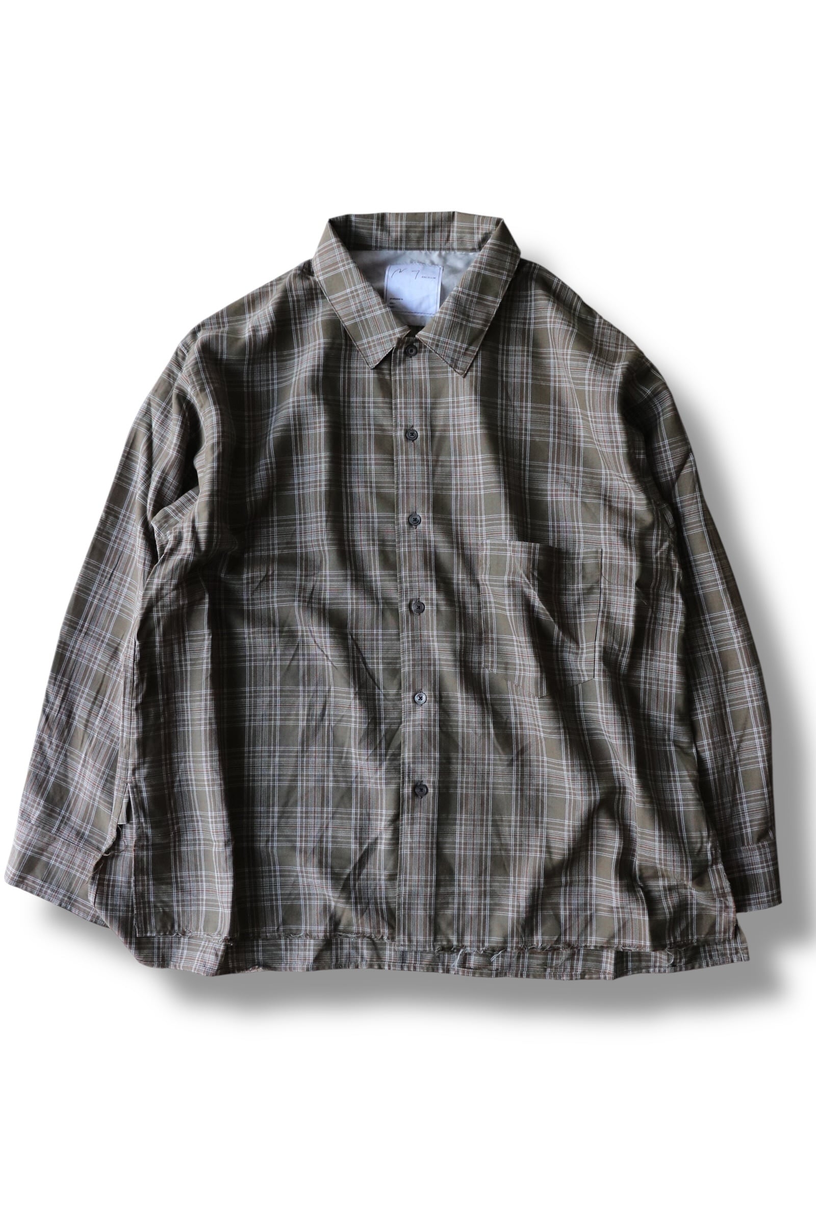 Ancellm - AGING RAYON CHECK SHIRT- / ANC-SH80 / アンセルム